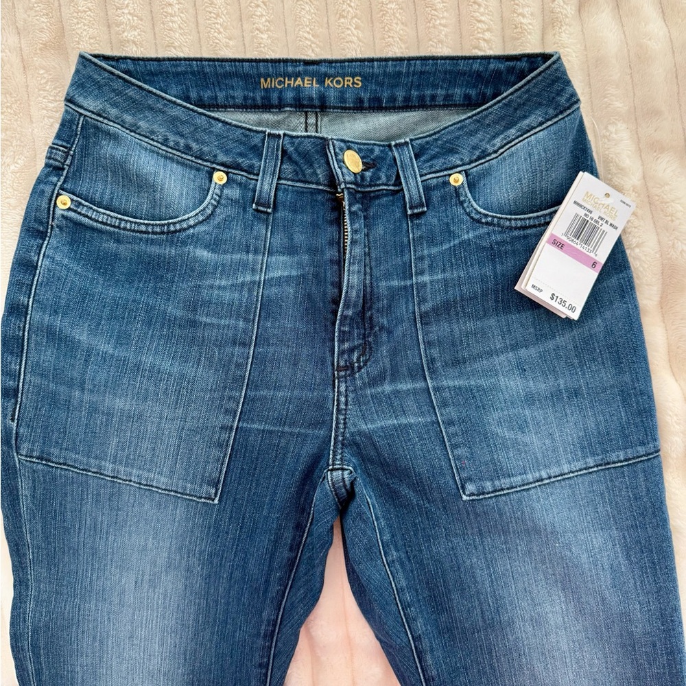 Michael Kors High Rise Flared Denim Jeans NWT